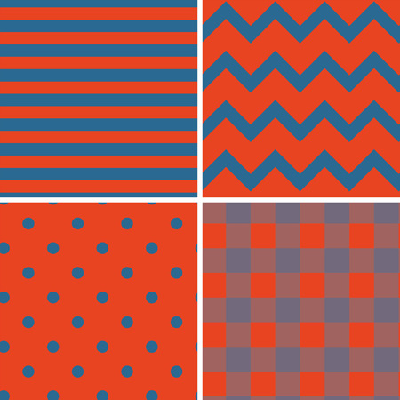 Pattern Collection Seamless Retro Background with 4 pattern for different purchaseのイラスト素材