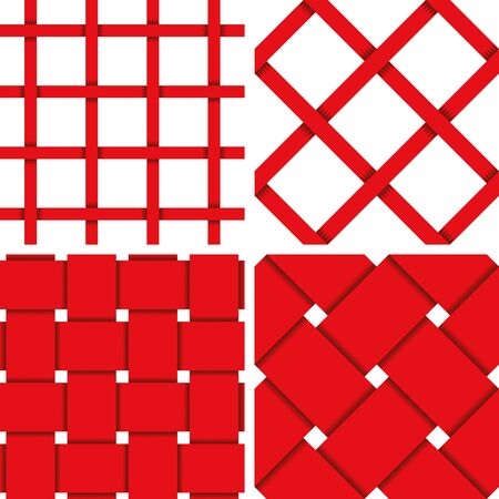Pattern Vector Seamless Textile Background with 4 pattern for different purchaseのイラスト素材