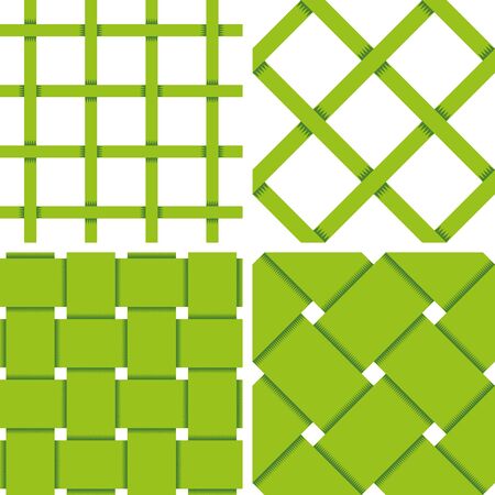 Pattern Vector Seamless Textile Background with 4 pattern for different purchaseのイラスト素材
