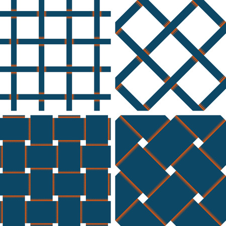 Pattern Vector Seamless Textile Background with 4 pattern for different purchaseのイラスト素材