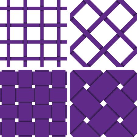 Pattern Vector Seamless Textile Background with 4 pattern for different purchaseのイラスト素材