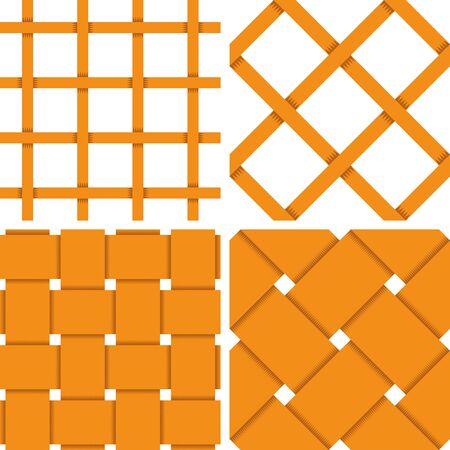 Pattern Vector Seamless Textile Background with 4 pattern for different purchaseのイラスト素材