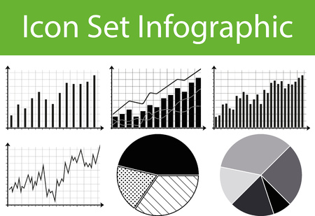 Icon Set Infographic with 6 icons for different purchaseのイラスト素材