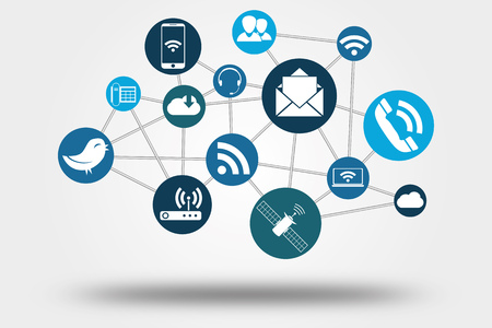 Graphic Vector Network Communication for different purchaseのイラスト素材