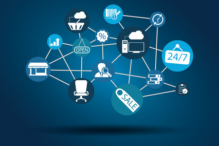 Graphic Vector Network Work, Internet, Web and Business for different purchaseのイラスト素材