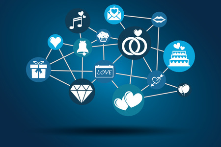 Graphic Vector Network Wedding for different purchaseのイラスト素材