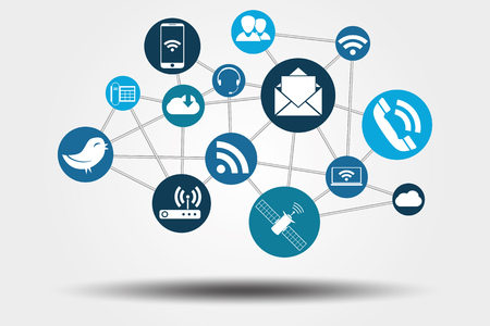 Graphic Vector Network Communication for different purchaseのイラスト素材