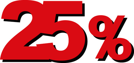 High Quality Graphic Illustration Vector Sale 25 Percentのイラスト素材