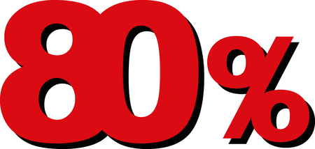 High Quality Graphic Illustration Vector Sale 80 Percentのイラスト素材
