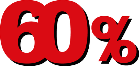 High Quality Graphic Illustration Vector Sale 60 Percentのイラスト素材
