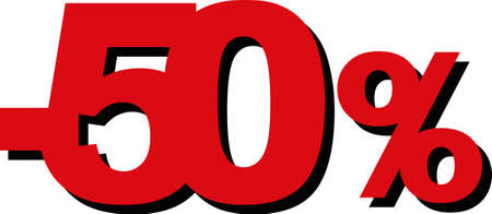 High Quality Graphic Illustration Vector Sale 50 Percentのイラスト素材