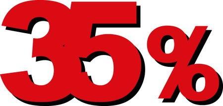 High Quality Graphic Illustration Vector Sale 35 Percentのイラスト素材