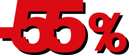 High Quality Graphic Illustration Vector Sale 55 Percentのイラスト素材