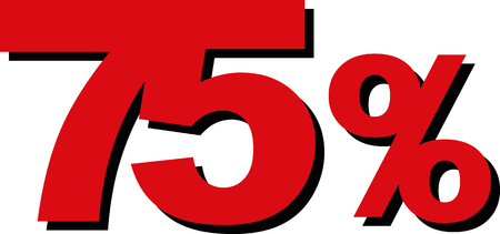 High Quality Graphic Illustration Vector Sale 75 Percentのイラスト素材