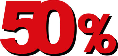 High Quality Graphic Illustration Vector Sale 50 Percentのイラスト素材