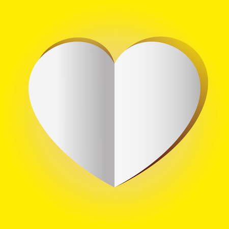 Graphic Vector Heart yellow for different purposeのイラスト素材