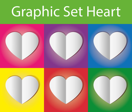 Graphic Vector Set Heart for different purposeのイラスト素材