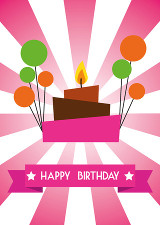Poster Card Illustration Graphic Vector Happy Birthday To You for different purposeのイラスト素材