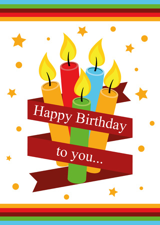 Poster Card Illustration Graphic Vector Happy Birthday To You for different purposeのイラスト素材