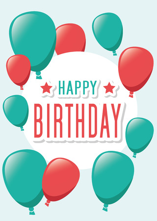 Poster Card Illustration Graphic Vector Happy Birthday To You for different purposeのイラスト素材
