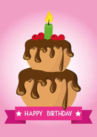 Poster Card Illustration Graphic Vector Happy Birthday To You for different purposeのイラスト素材