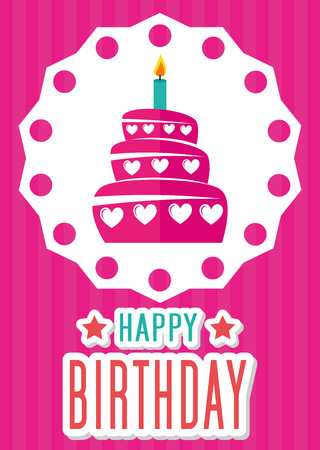 Poster Card Illustration Graphic Vector Happy Birthday To You for different purposeのイラスト素材
