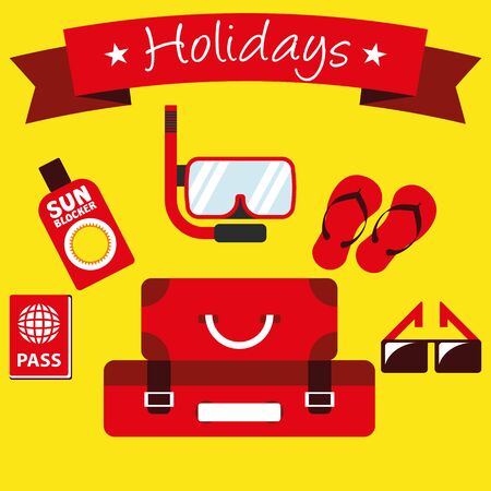 Illustration Graphic Vector Summer, Travel, Holiday for different purposeのイラスト素材