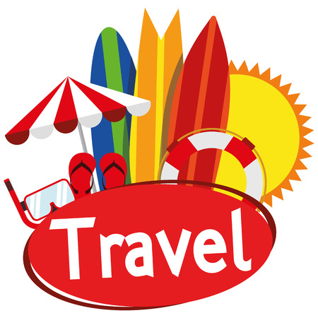 Illustration Graphic Vector Summer, Travel, Holiday for different purposeのイラスト素材