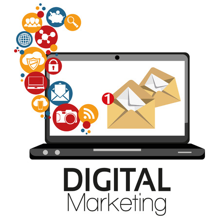 Illustration Graphic Vector Digital Marketing for different purposeのイラスト素材