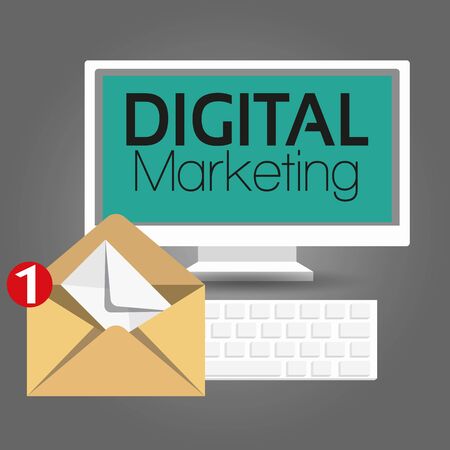 Illustration Graphic Vector Digital Marketing for different purposeのイラスト素材