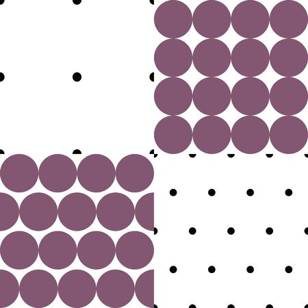 Pattern Vector Seamless Dots Background with 4 pattern for different purchase for web and graphic designのイラスト素材