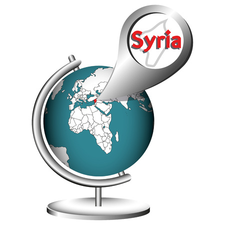 Illustration Vector Graphic Globe Syria for different purpose in web and graphic designのイラスト素材