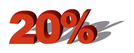 Illustration Vector Graphic Sale Percent 20 for the creative use in graphic designのイラスト素材