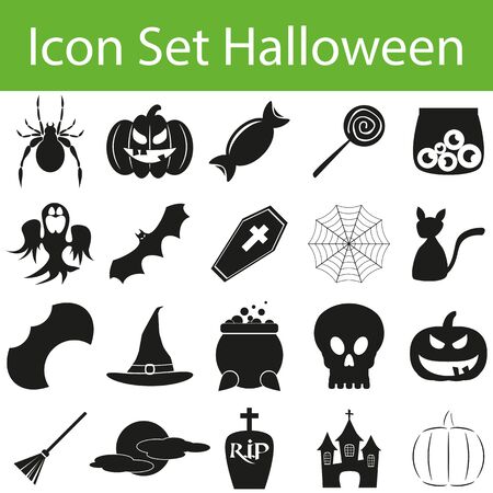 Icon Set Halloween I for the creative use in graphic designのイラスト素材