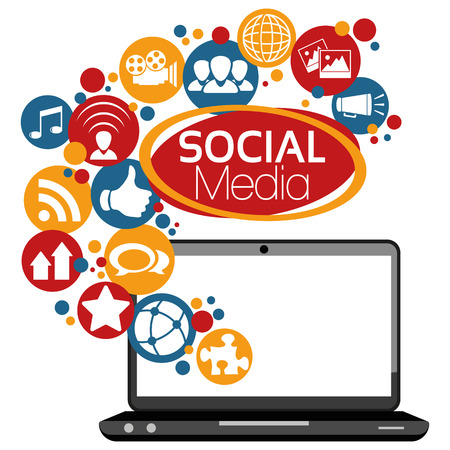 Illustration Vector Graphic Social Media for the creative use in graphic designのイラスト素材