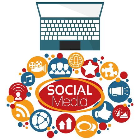 Illustration Vector Graphic Social Media for the creative use in graphic designのイラスト素材