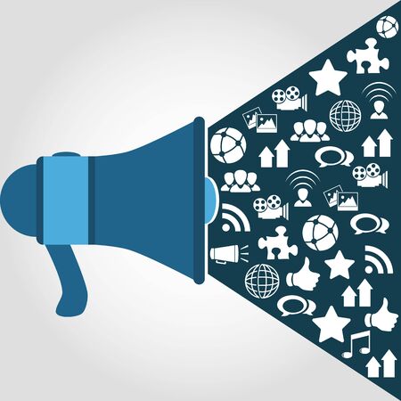 Illustration Vector Graphic Social Media for the creative use in graphic designのイラスト素材