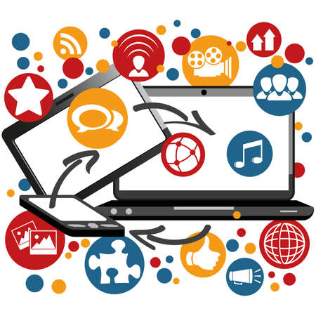 Illustration Vector Graphic Social Media for the creative use in graphic designのイラスト素材