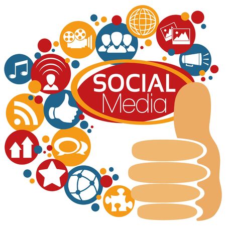 Illustration Vector Graphic Social Media for the creative use in graphic designのイラスト素材