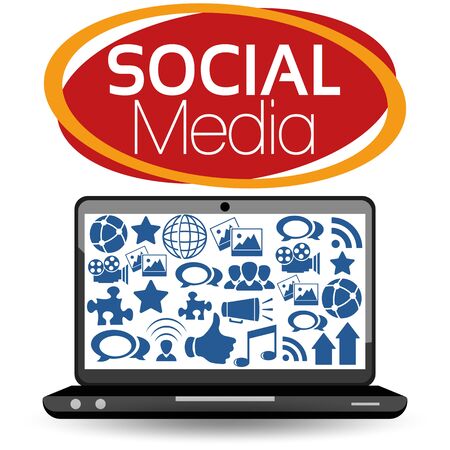 Illustration Vector Graphic Social Media for the creative use in graphic designのイラスト素材
