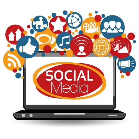 Illustration Vector Graphic Social Media for the creative use in graphic designのイラスト素材