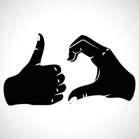 Illustration Friendzoned Hands Shape for creative use in graphic designのイラスト素材