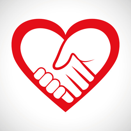 Illustration Icon Vector Heart Handshake for the creative use in graphic designのイラスト素材