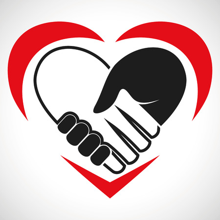 Illustration Icon Vector Heart Handshake for the creative use in graphic designのイラスト素材