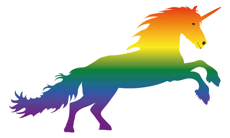 Illustration Rainbow Flag Unicorn for the creative use in graphic designのイラスト素材