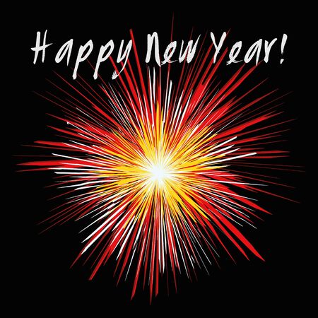 Illustration Happy New Year red for the creative use in graphic designのイラスト素材