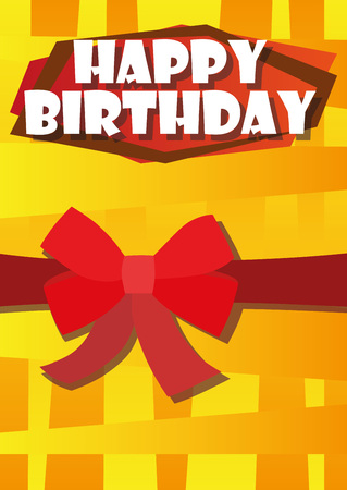 Playful Illustration Birthday Card Bow for the creative use in graphic designのイラスト素材