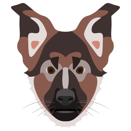 Illustration Dog German shepherd dog for the creative use in graphic design.のイラスト素材
