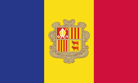 Detailed Illustration National Flag Andorraのイラスト素材