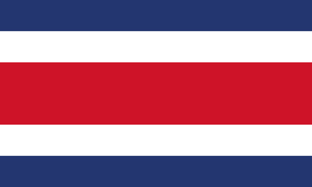 Detailed Illustration National Flag Costa Ricaのイラスト素材